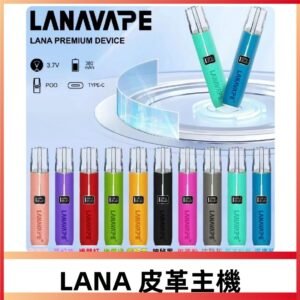 LANA皮革充電式主機 Lanavape電子煙霧化煙桿 液晶螢幕顯示電量